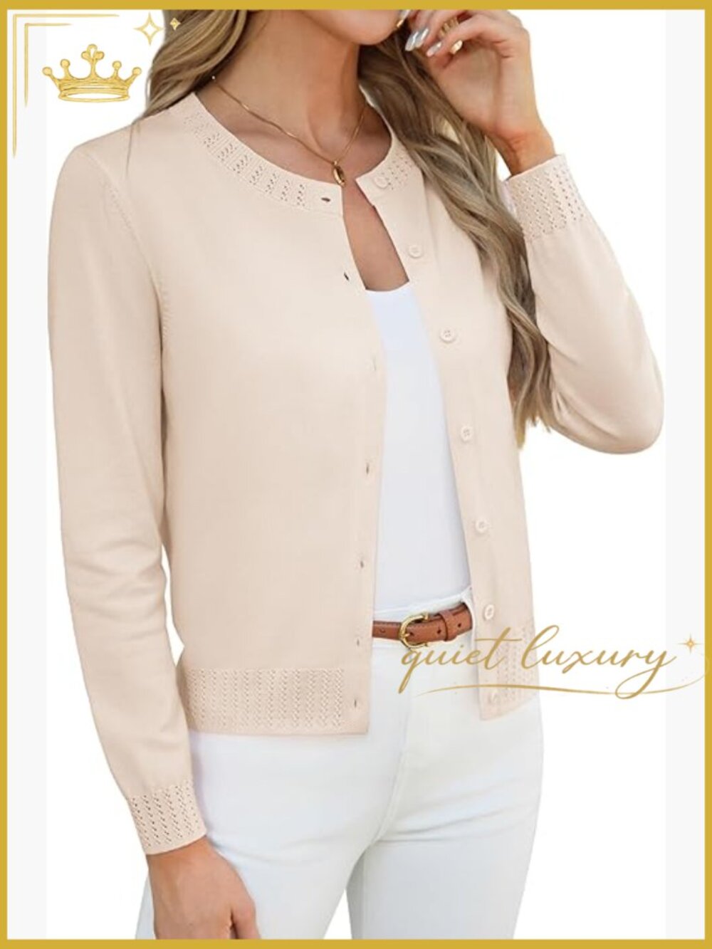 Cropped Cardigan Sweater Trendy Lightweight Shrug Button Up Long Sleeve Knit Top